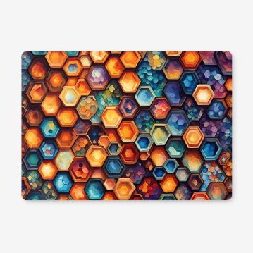 Abstract-Hexagon-Pattern-Placemat-Art