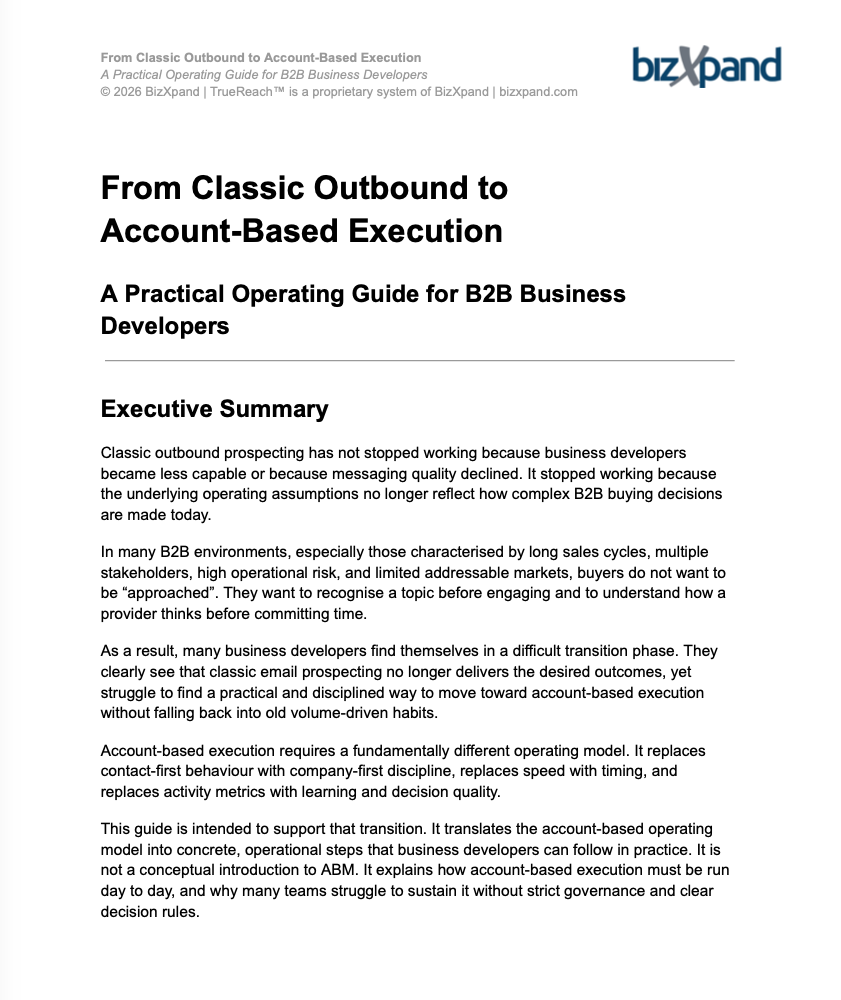 🚨 Classic outbound is breaking. Account-based execution is replacing it – quietly.