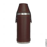 Stainless-Steel-Hunters-Flask-in-Brown-Leather-and-top