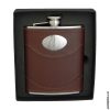 6oz-Brown-Leather-Stainless-Steel-Hip-Flask