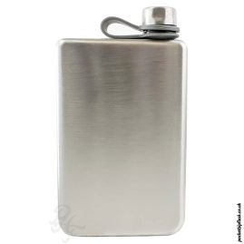Brushed-8oz-Stainless-Steel-Hip-Flask-front