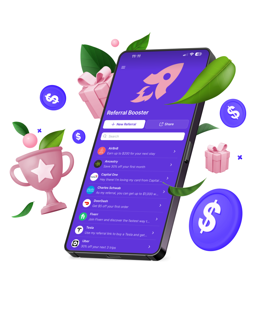 Mobile application for referrals
