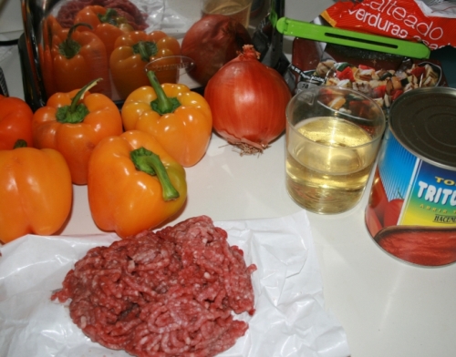 01. Ingredientes de los pimientos rellenos