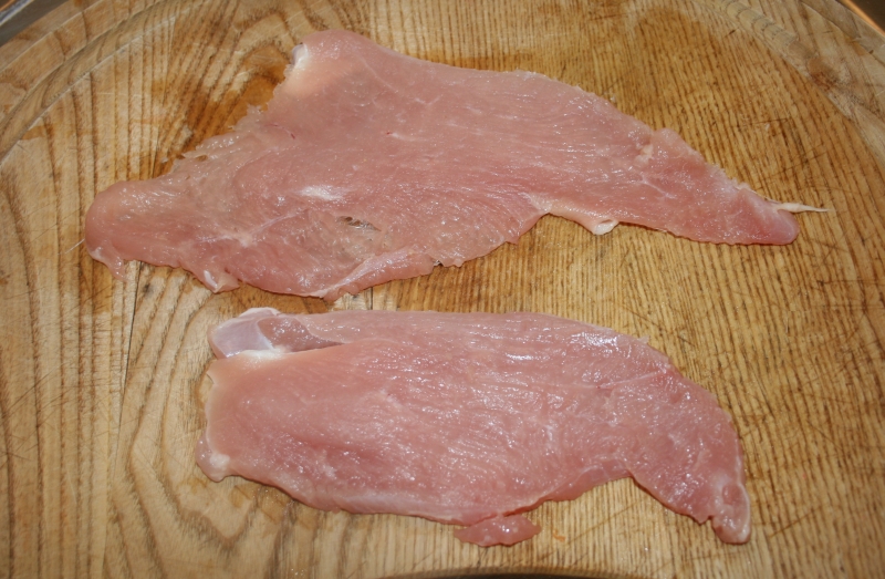 04. carne de los rollitos de pavo rellenos