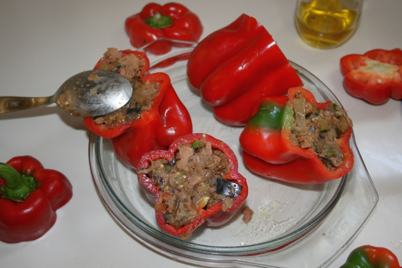 06. Receta fitness de pimientos rojos en bandeja para horno