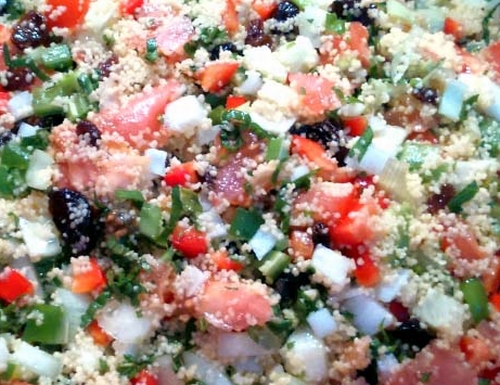 06. receta fitness para ensalada de cous cous con ingredientes mezclados peque