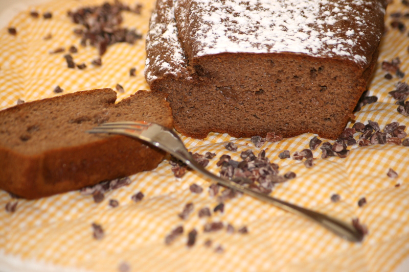 09. Bodegon del plumcake integral de chocolate y pera en blog de recetas fitness