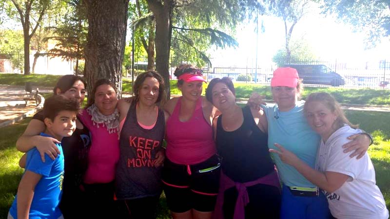 A veces se baja a entrenar con los peques