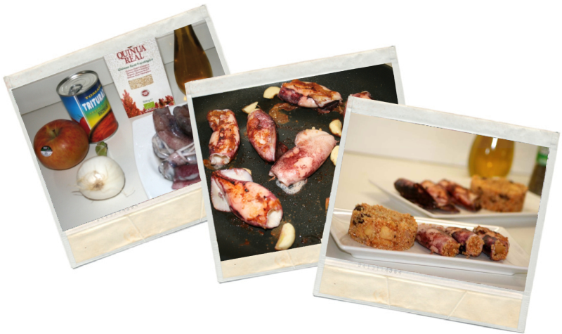 Receta fitness con calamares con quinoa en blog de fitness