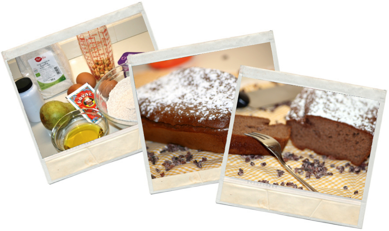 Receta fitness de plumcake integral de chocolate y pera en blog de fitness