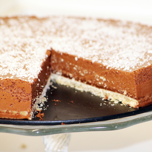 Tarta fitness de mousse de chocolate sabrosa en blog de recetas fitness