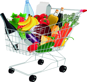 Ilustración de carro de la compra fit