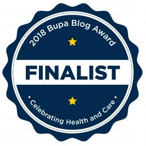 badge, finalist, 2018, bupa, blog awards, awards, award, bupa blog awards